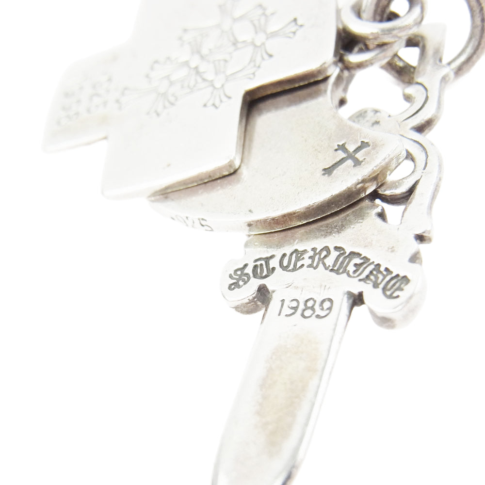 CHROME HEARTS クロムハーツ（原本無） 3 TRINKETS オールド 3トリンケッツ ペンダントトップ シルバー系【中古】