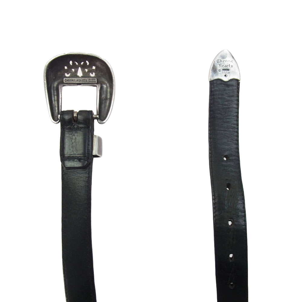 CHROME HEARTS クロムハーツ（原本無） 1.0 CLASSIC 3PC クラシック 3ピース レザー ベルト ブラック系 シルバー系 32【中古】