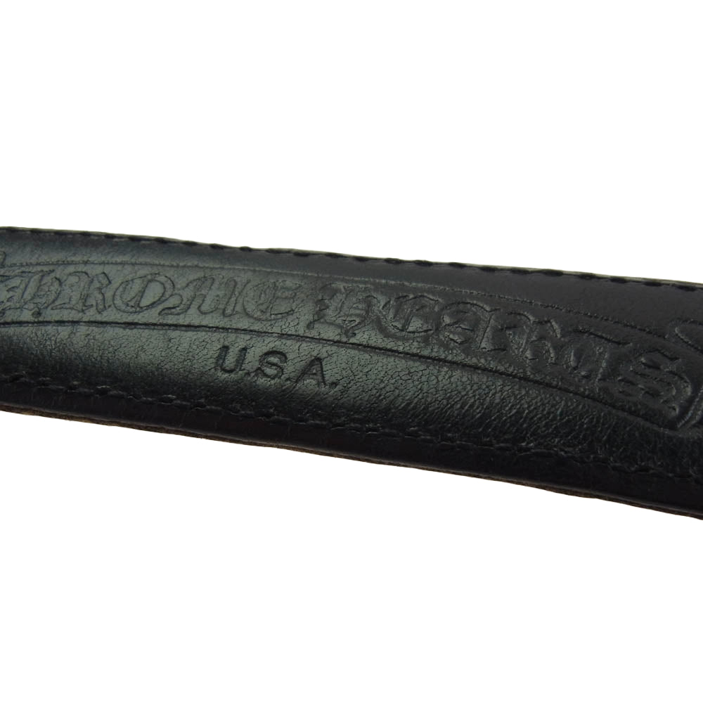 CHROME HEARTS クロムハーツ（原本無） 1.0 CLASSIC 3PC クラシック 3ピース レザー ベルト ブラック系 シルバー系 32【中古】