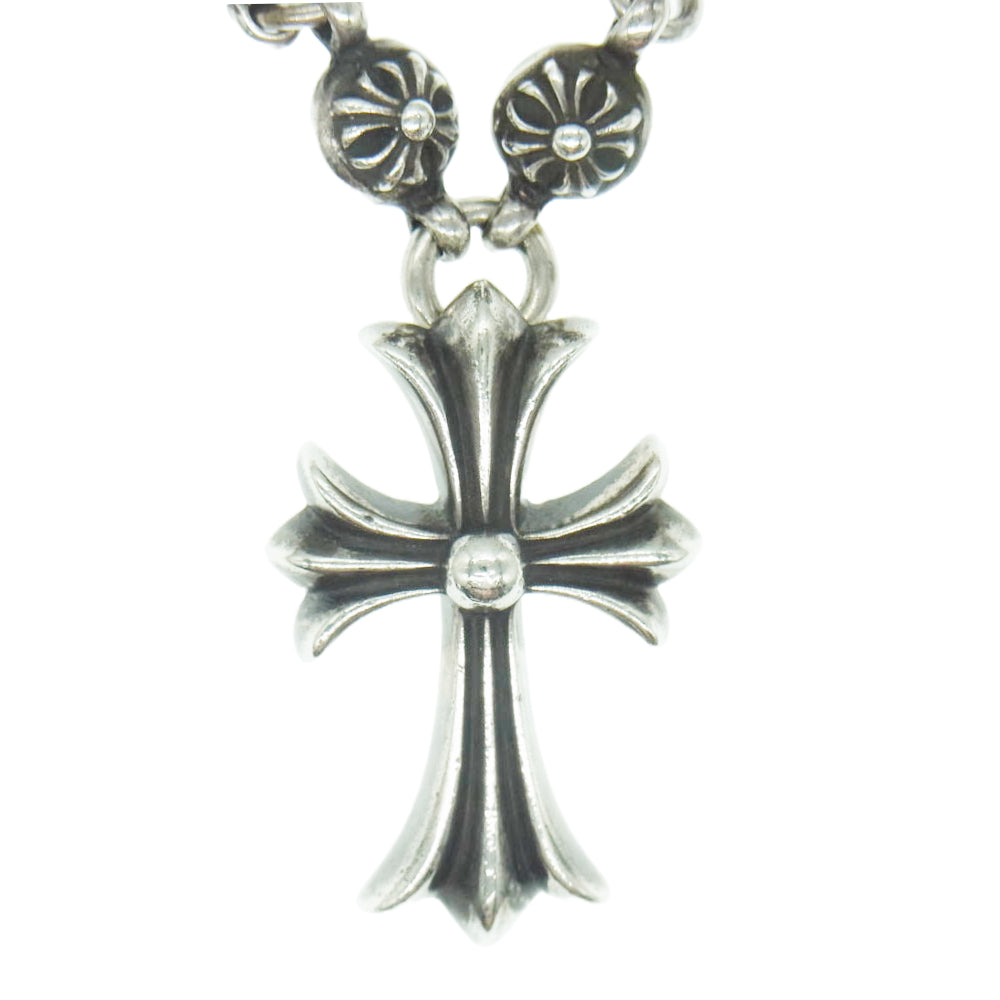CHROME HEARTS クロムハーツ（原本無） 22inch #1 CRSBL CHN SML CH SCRS クロスボールチェーン スモールCHクロス ネックレス 22インチ シルバー系【中古】