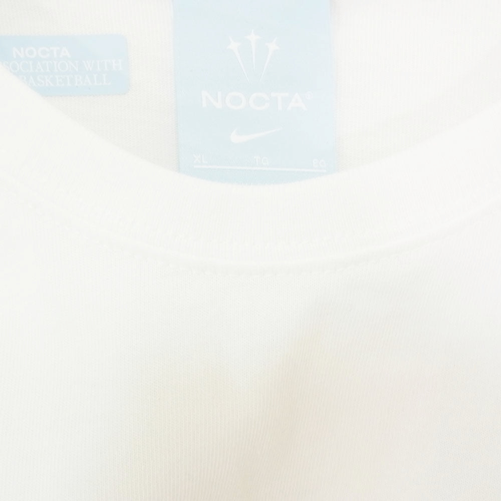 NIKE ナイキ DM1724-100 NOCTA BASKETBALL T-shirt プリント Tシャツ 白系 ホワイト系 XL【新古品】【未使用】【中古】