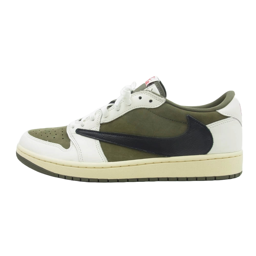 NIKE ナイキ DM7866-200 × Travis Scott フェイクバスターズ鑑定済 Air Jordan 1 Low OG SP トラヴィススコット エアジョーダン1 ロー スニーカー カーキ系 30.5cm【新古品】【未使用】【中古】