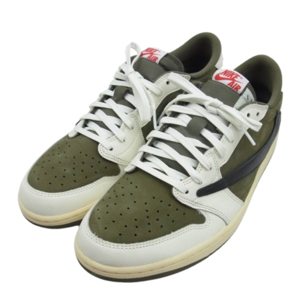NIKE ナイキ DM7866-200 × Travis Scott フェイクバスターズ鑑定済 Air Jordan 1 Low OG SP トラヴィススコット エアジョーダン1 ロー スニーカー カーキ系 30.5cm【新古品】【未使用】【中古】