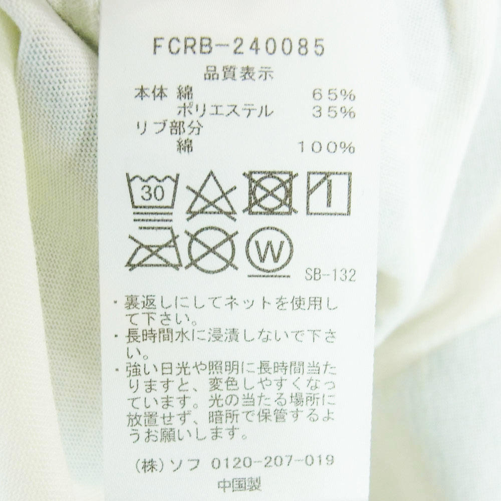 F.C.R.B. エフシーアールビー FCRB-240085 SIDE LOGO TEE サイド ロゴ 半袖 Tシャツ 中国製 オフホワイト系 L【中古】