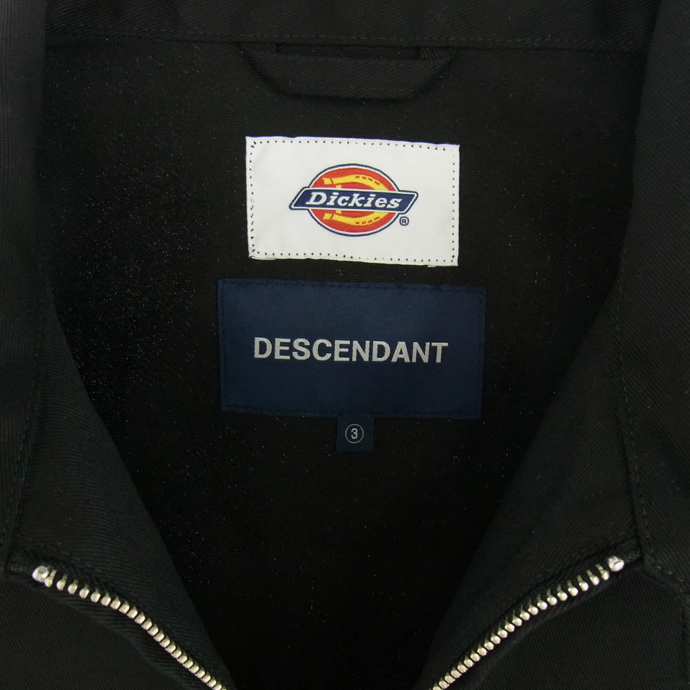 DESCENDANT ディセンダント 25SS 251VFDS-JKM01 6535 WORK JACKET Dickies ディッキーズ ワーク ジャケット ブラック系 3【中古】