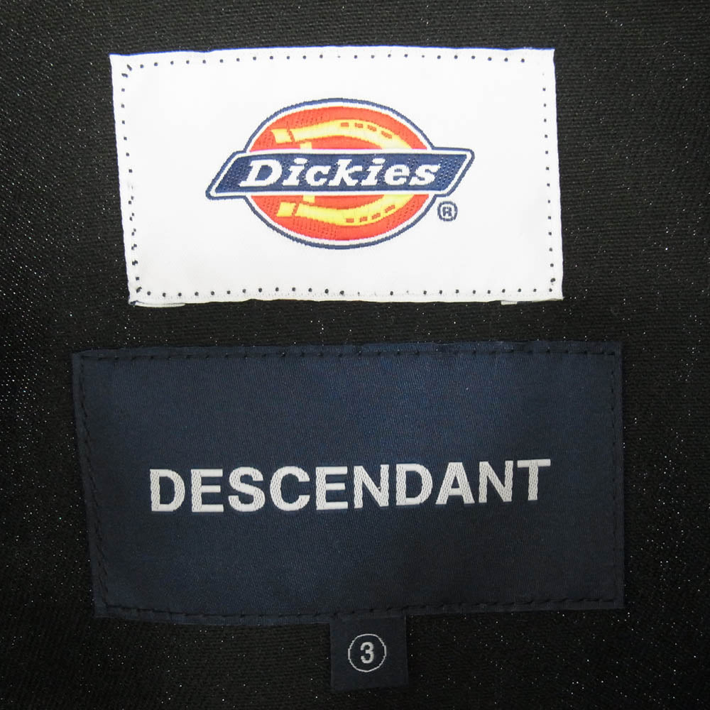 DESCENDANT ディセンダント 25SS 251VFDS-JKM01 6535 WORK JACKET Dickies ディッキーズ ワーク ジャケット ブラック系 3【中古】