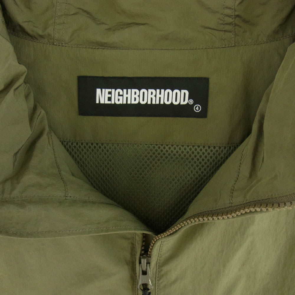 NEIGHBORHOOD ネイバーフッド 21SS 211TSNH-JKM05 MP/NE-JKT バック刺繍 ナイロン マウンテンパーカー ジャケット カーキ系 L【中古】