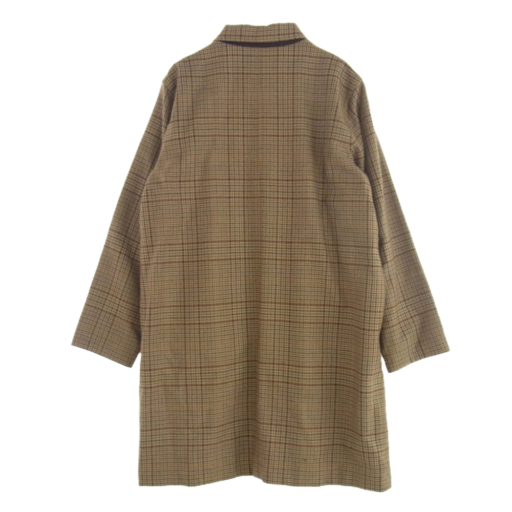 ローレン ラルフ ローレン チェック柄 リバーシブル コート ブラウン系 L【中古】