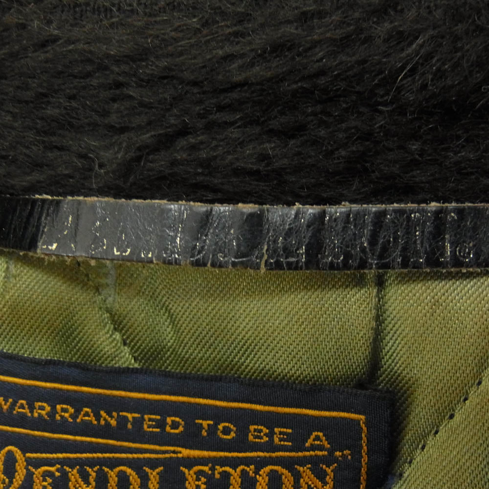 PENDLETON ペンドルトン 70's ボア襟 ウール チェックコート くるみボタン カーキ系 サイズ表記無【中古】