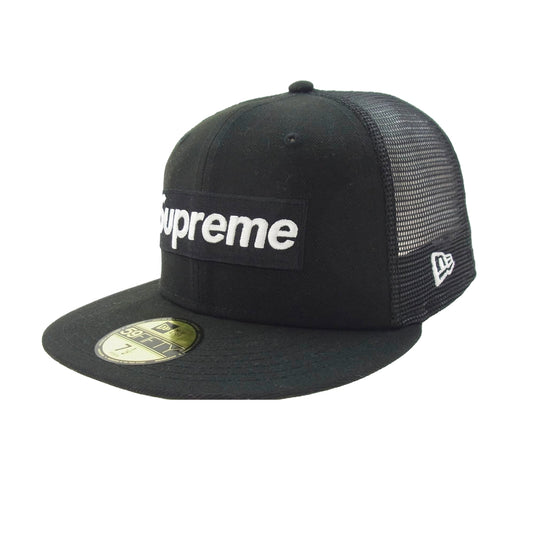 Supreme シュプリーム 24SS BOX LOGO MESH NEW ERA ニューエラ ボックスロゴ メッシュ キャップ ブラック系 59.6cm【極上美品】【中古】