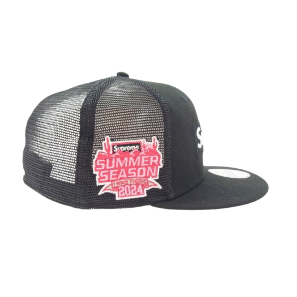 Supreme シュプリーム 24SS BOX LOGO MESH NEW ERA ニューエラ ボックスロゴ メッシュ キャップ ブラック系 59.6cm【極上美品】【中古】