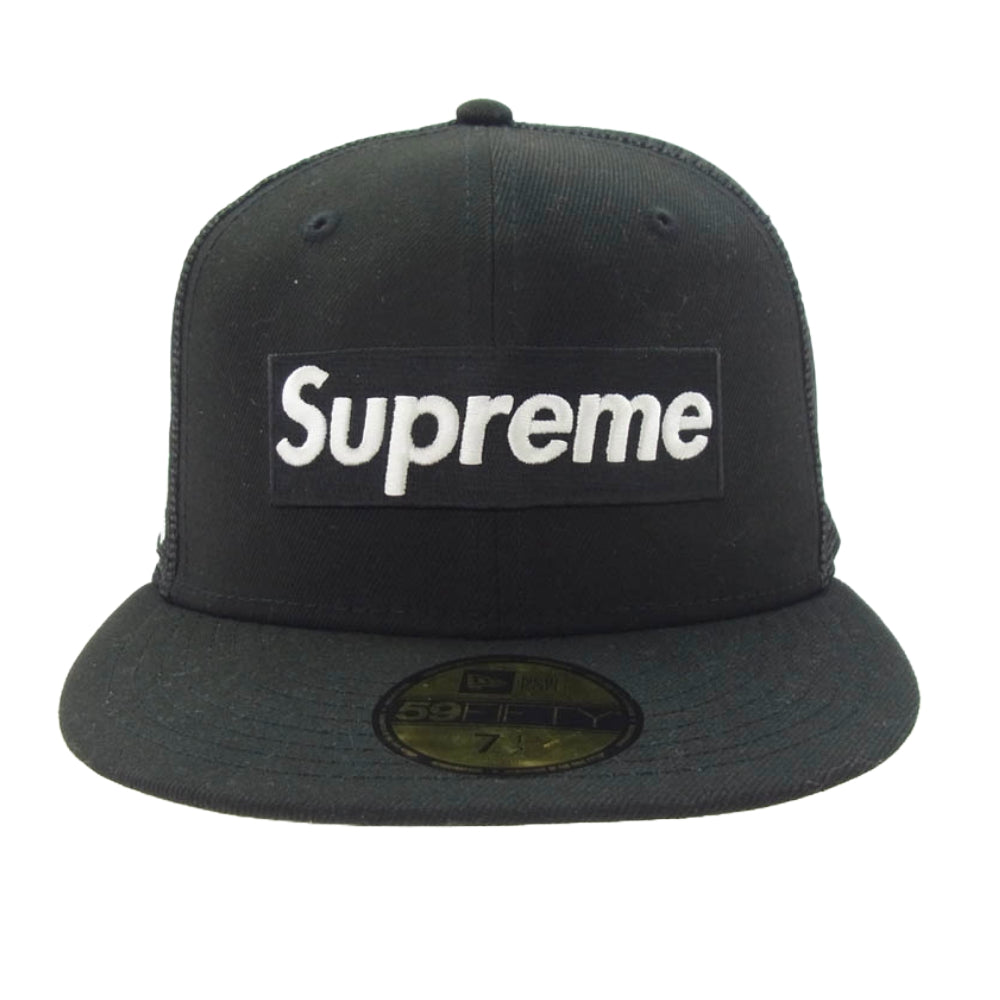 Supreme シュプリーム 24SS BOX LOGO MESH NEW ERA ニューエラ ボックスロゴ メッシュ キャップ ブラック系 59.6cm【極上美品】【中古】