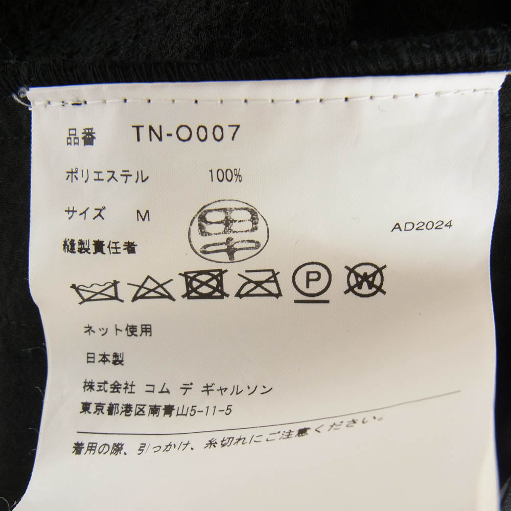 tao COMME des GARCONS タオ コムデギャルソン AD2024 TN-O007 フラワー刺繍 シアー ノースリーブ ワンピース ブラック系 M【中古】