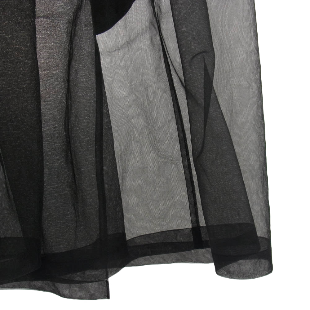 tao COMME des GARCONS タオ コムデギャルソン AD2024 TN-O007 フラワー刺繍 シアー ノースリーブ ワンピース ブラック系 M【中古】