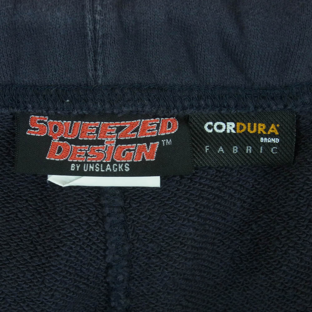 スクイーズド デザイン CORDURA SWEAT PANTS コーデュラ スウェット パンツ ダークネイビー系 L【中古】