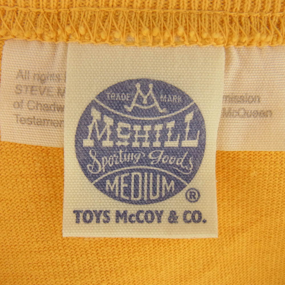 TOY'S McCOY トイズマッコイ THE KING OF COOL  S.McQUEEN 半袖 Tシャツ カットソー イエロー系 M【中古】
