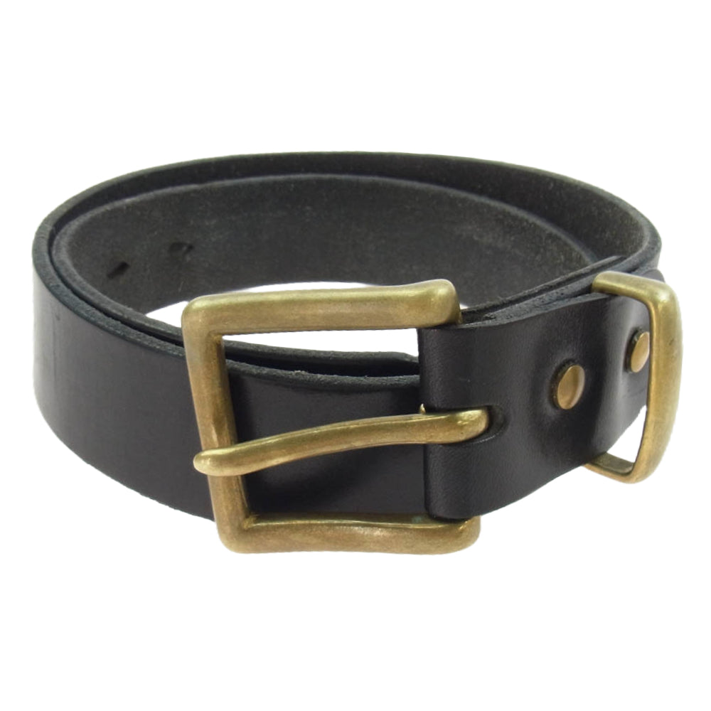 IRON HEART アイアンハート レザー ベルト ブラック系 M【中古】