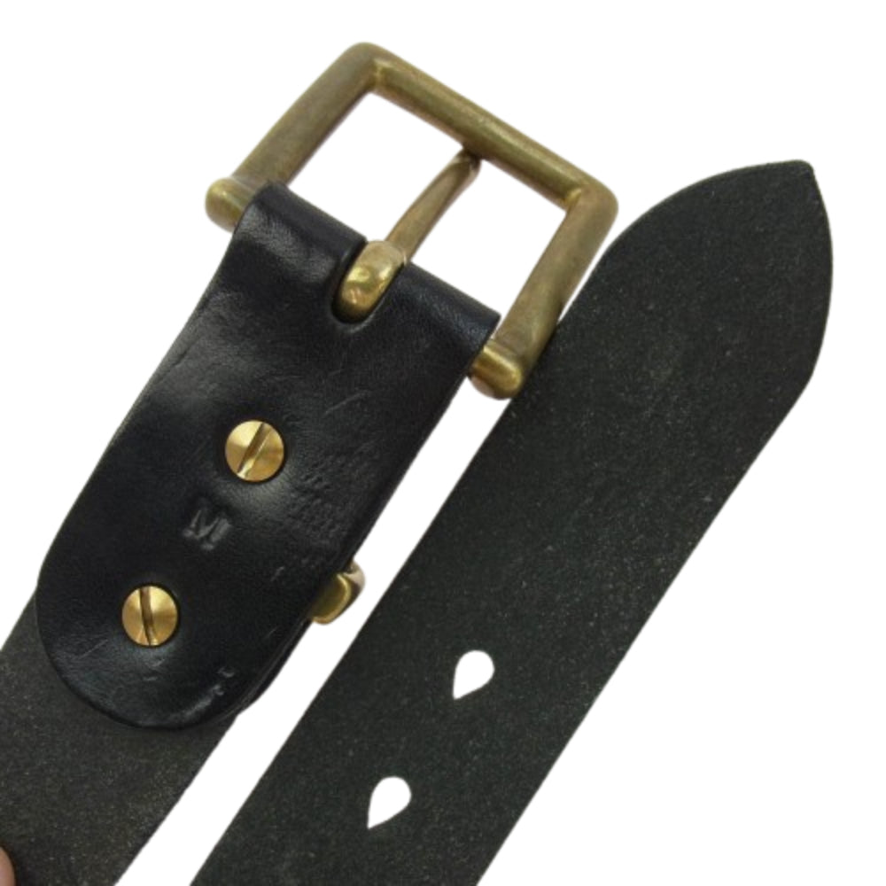 IRON HEART アイアンハート レザー ベルト ブラック系 M【中古】