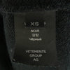 VETEMENTS ヴェトモン 21AW UA52TR800B LIMITED EDITION women printed black hoodie  リミテッドエディション ロゴ刺繍 プリント フーディ パーカー ブラック系 XS【中古】