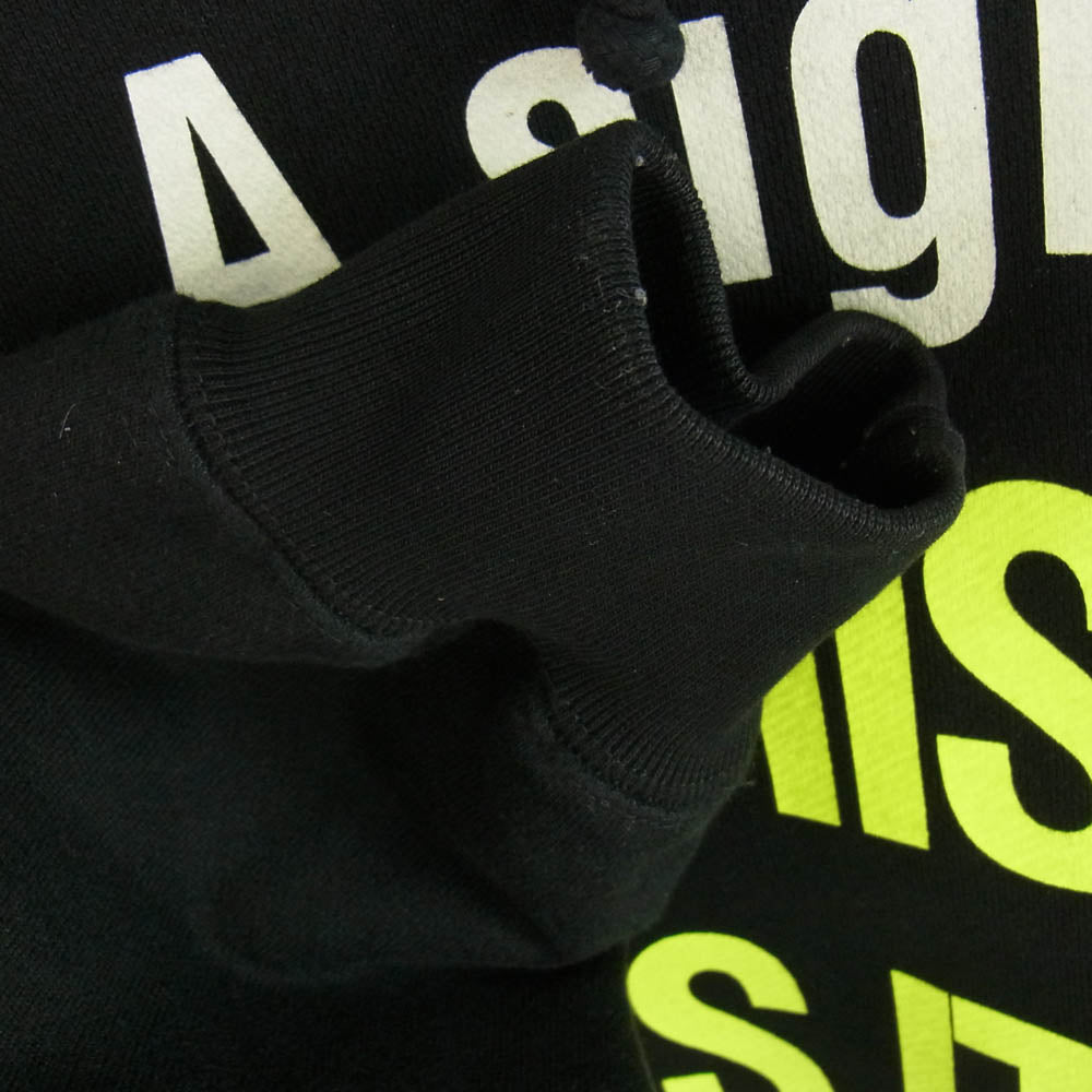 VETEMENTS ヴェトモン 21AW UA52TR800B LIMITED EDITION women printed black hoodie  リミテッドエディション ロゴ刺繍 プリント フーディ パーカー ブラック系 XS【中古】