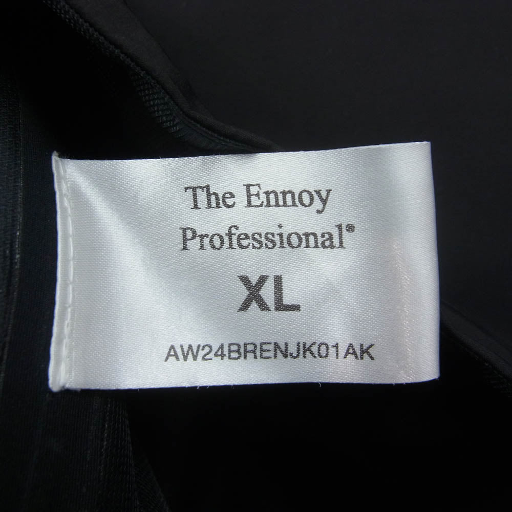 The Ennoy Professional ザ エンノイ プロフェッショナル 24AW AW24BRENJK01AK 3Layer Shell 3レイヤー シェル ロゴ刺繍 ジャケット ブラック系 XL【中古】