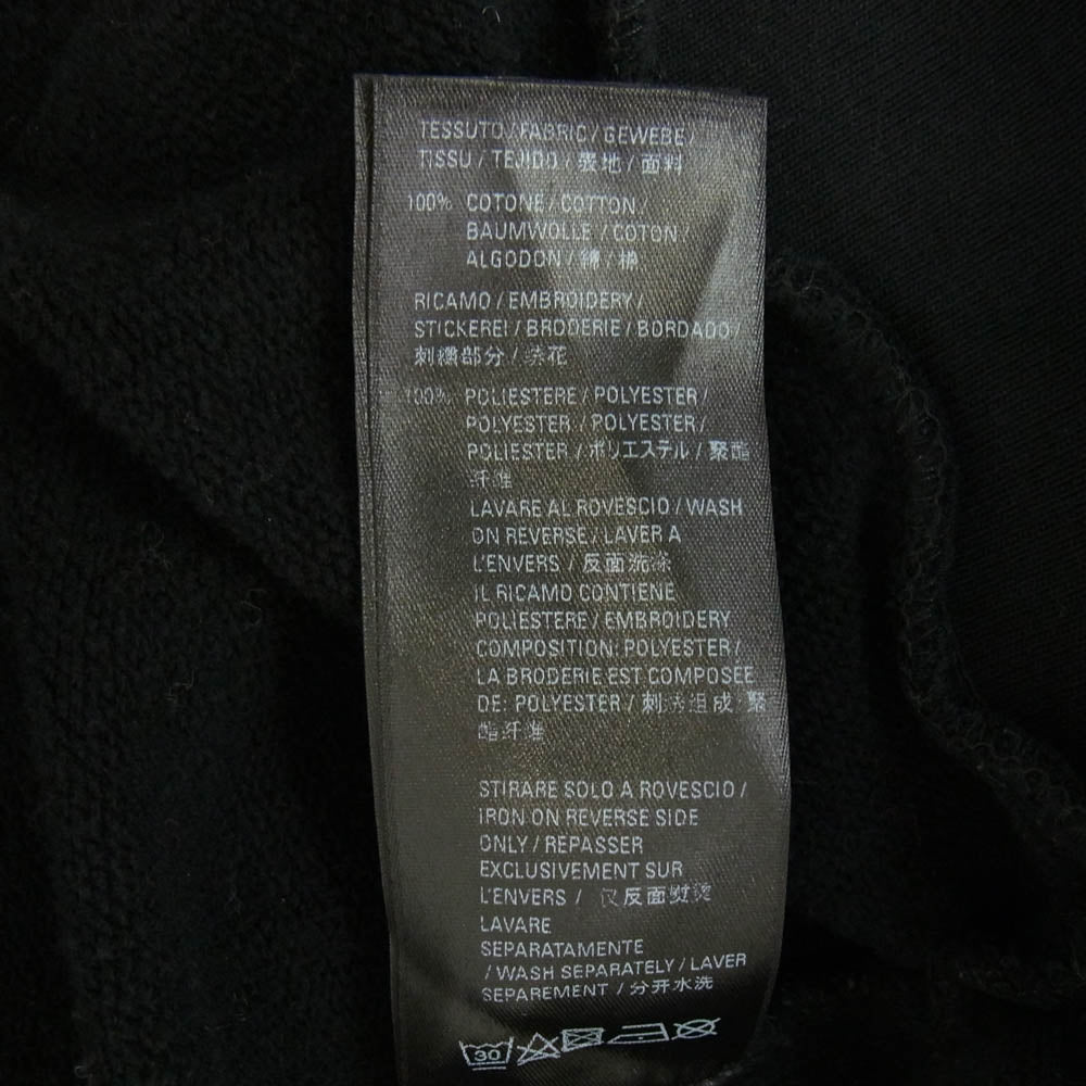 BALENCIAGA バレンシアガ 21AW 674719 TLVB4 Wide Zip Up Hoodie ターンワイド ロゴ ジップアップ フーディ パーカー ブラック系 3【中古】