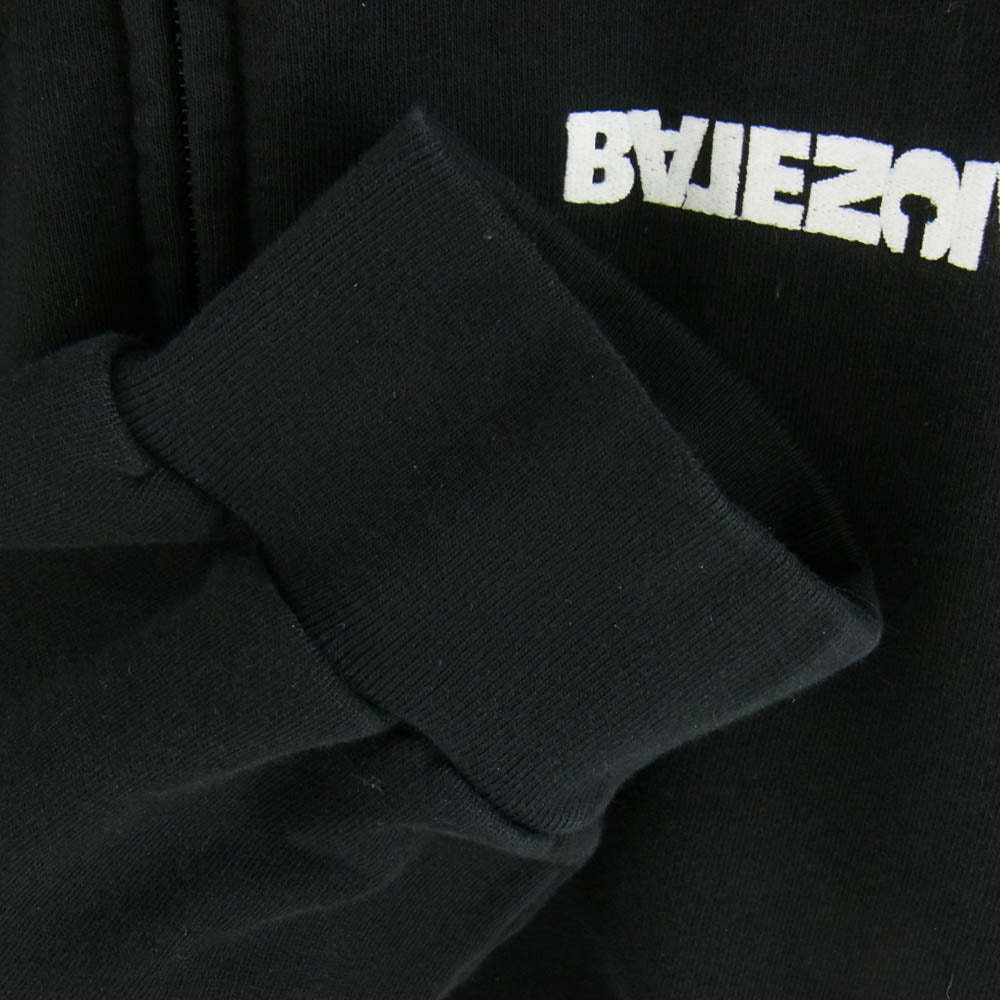 BALENCIAGA バレンシアガ 21AW 674719 TLVB4 Wide Zip Up Hoodie ターンワイド ロゴ ジップアップ フーディ パーカー ブラック系 3【中古】