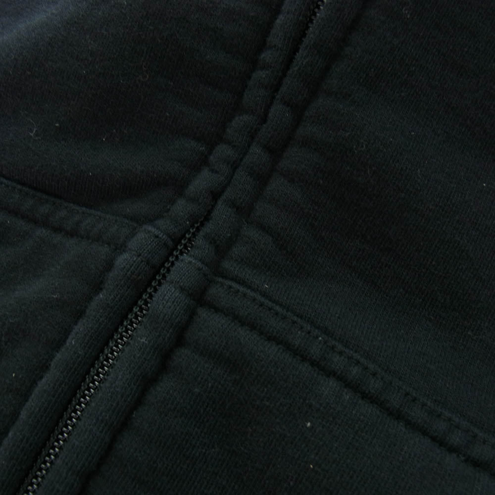 BALENCIAGA バレンシアガ 21AW 674719 TLVB4 Wide Zip Up Hoodie ターンワイド ロゴ ジップアップ フーディ パーカー ブラック系 3【中古】