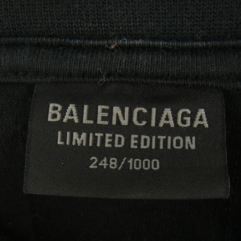 BALENCIAGA バレンシアガ 24SS 739028 TQVA1 LIMITED EDITION ARCHIVE SERIES CONNECTED リミテッドエディション アーカイブシリーズ コネクテッド ダメージ加工 半袖 Tシャツ ブラック系 L【中古】