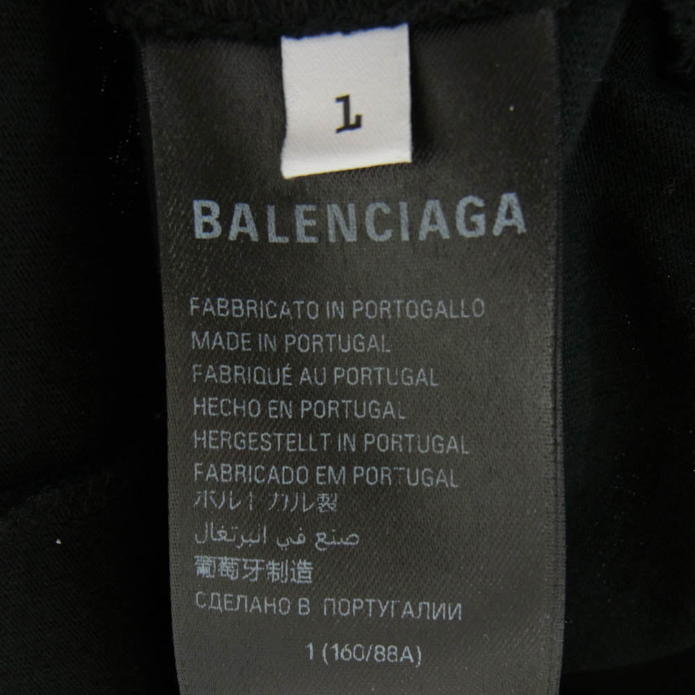 BALENCIAGA バレンシアガ 24SS 739028 TQVA1 LIMITED EDITION ARCHIVE SERIES CONNECTED リミテッドエディション アーカイブシリーズ コネクテッド ダメージ加工 半袖 Tシャツ ブラック系 L【中古】