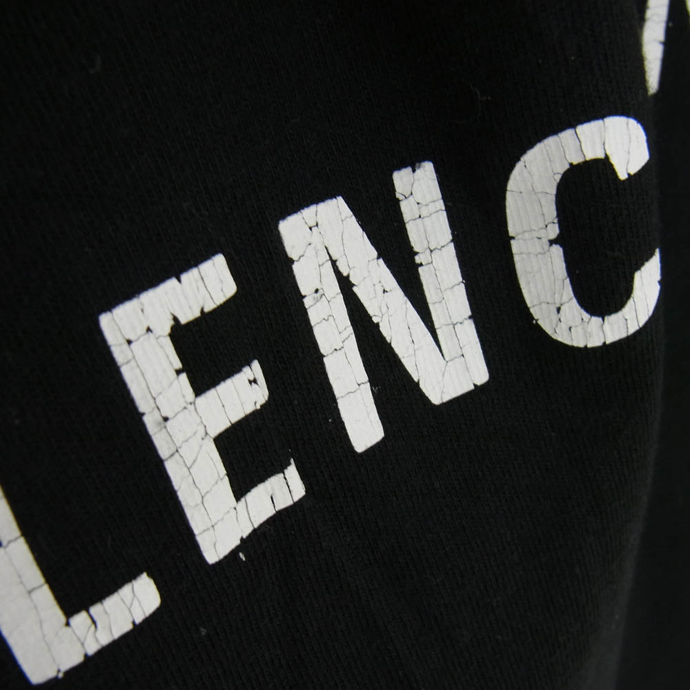 BALENCIAGA バレンシアガ 24SS 739028 TQVA1 LIMITED EDITION ARCHIVE SERIES CONNECTED リミテッドエディション アーカイブシリーズ コネクテッド ダメージ加工 半袖 Tシャツ ブラック系 L【中古】