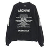 BALENCIAGA バレンシアガ 24SS 781245 TQVA1 LIMITED EDITION ARCHIVE SERIES CONNECTED リミテッドエディション アーカイブシリーズ コネクテッド プリント ダメージ加工 ロングスリーブ Tシャツ カットソー ロンT ブラック系 XS【中古】
