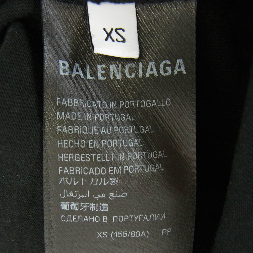 BALENCIAGA バレンシアガ 24SS 781245 TQVA1 LIMITED EDITION ARCHIVE SERIES CONNECTED リミテッドエディション アーカイブシリーズ コネクテッド プリント ダメージ加工 ロングスリーブ Tシャツ カットソー ロンT ブラック系 XS【中古】