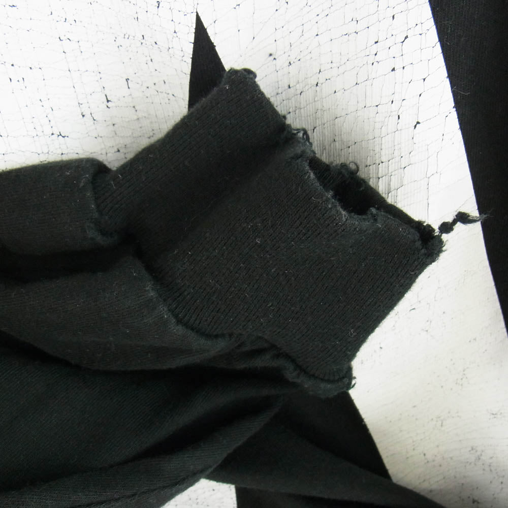 BALENCIAGA バレンシアガ 24SS 781245 TQVA1 LIMITED EDITION ARCHIVE SERIES CONNECTED リミテッドエディション アーカイブシリーズ コネクテッド プリント ダメージ加工 ロングスリーブ Tシャツ カットソー ロンT ブラック系 XS【中古】