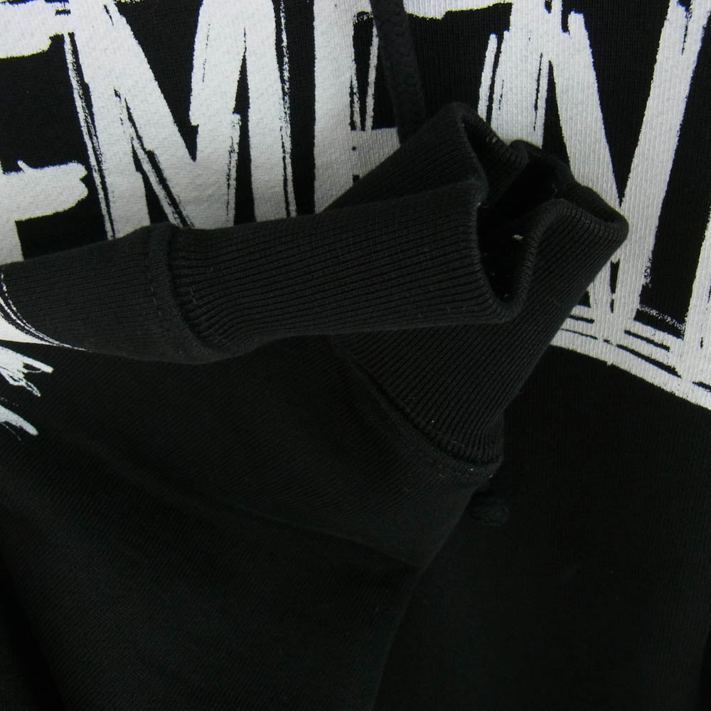 VETEMENTS ヴェトモン 21AW UA52TR910W LIMITED EDITION WORLD TOUR LOGO HOODIE リミテッドエディション ワールドツアー ロゴ フーディ パーカー ブラック系 XS【中古】