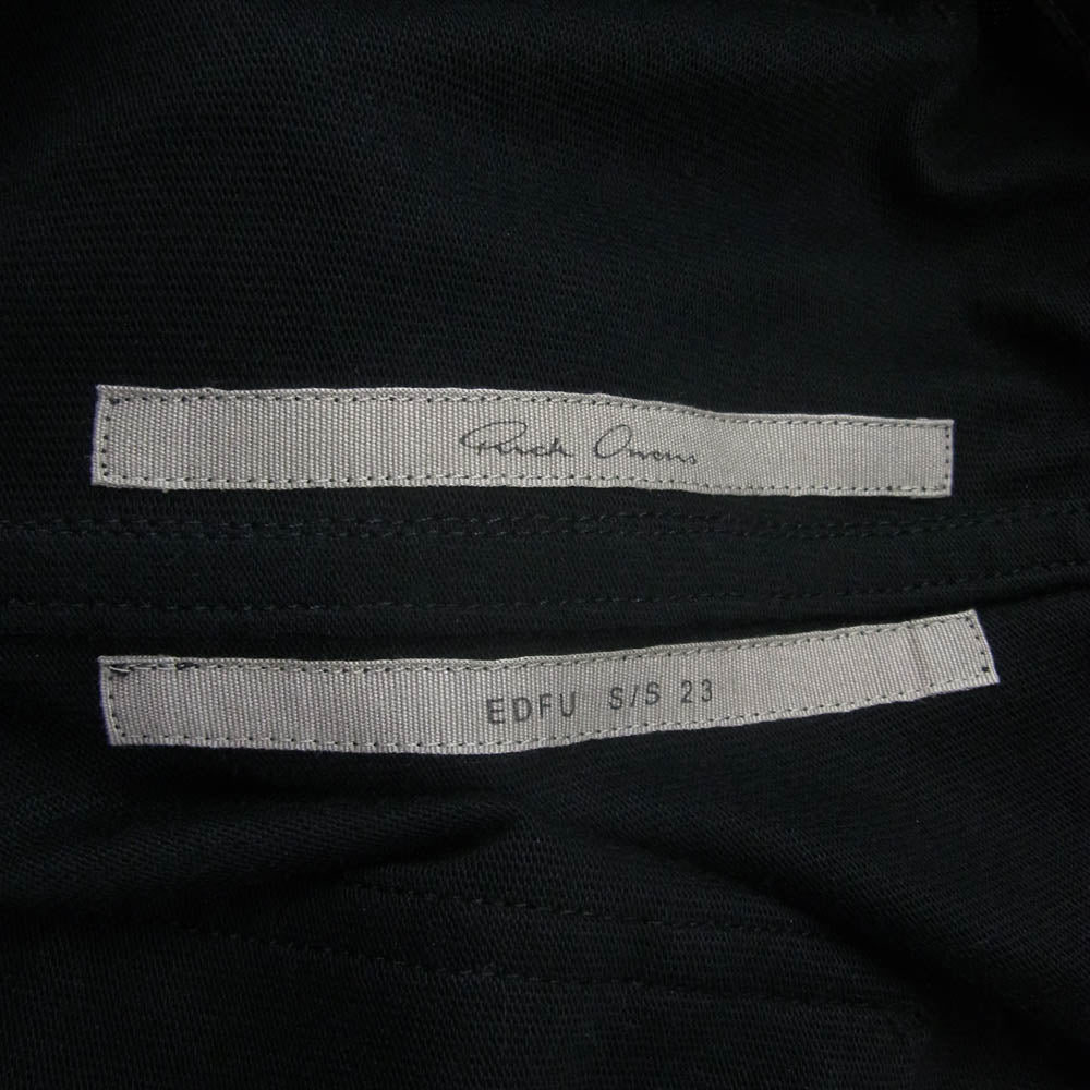 Rick Owens リックオウエンス 23SS RU01C4396-BA MASTODON CARGO EDFU BA素材 マストドン カーゴ パンツ ブラック系 IT50【中古】