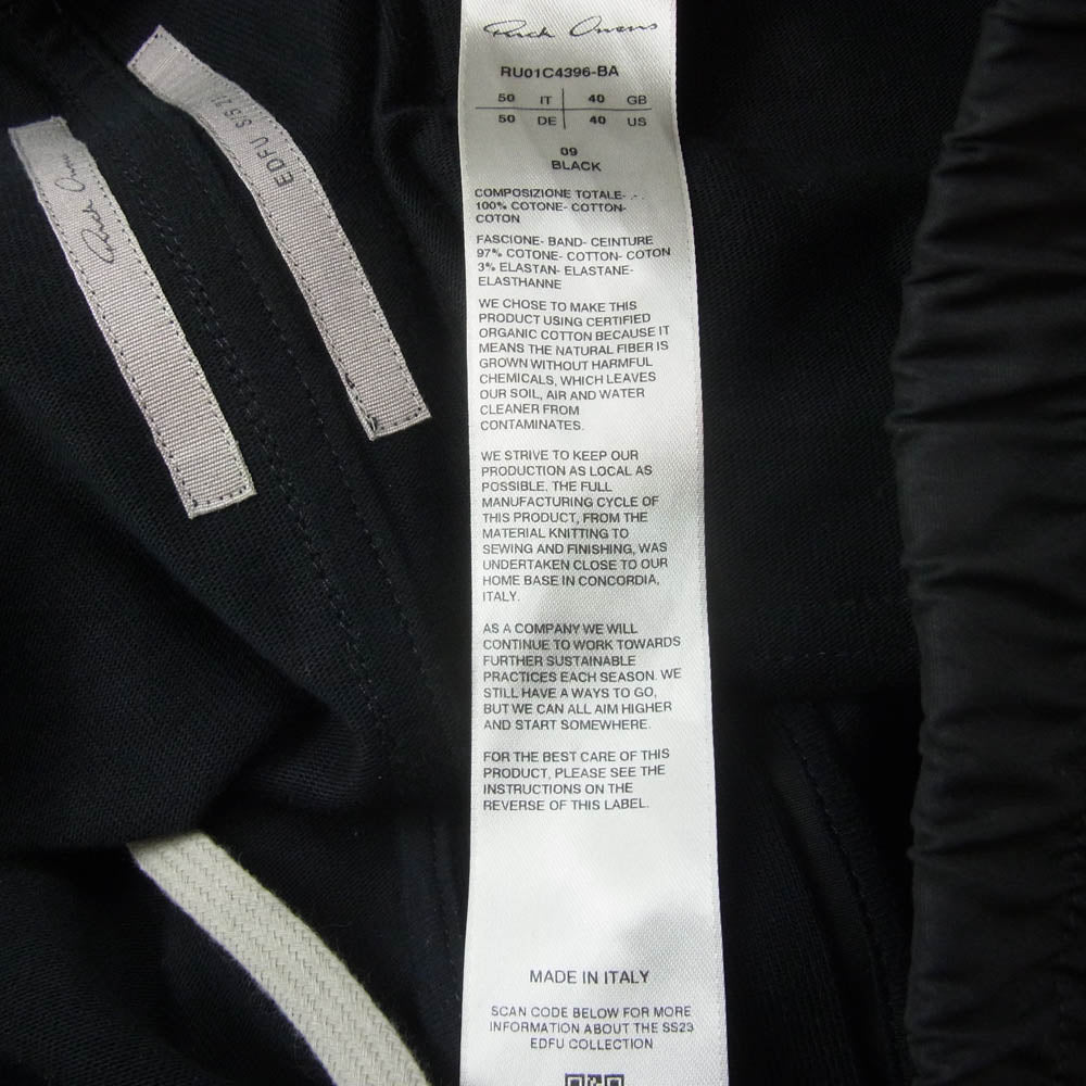 Rick Owens リックオウエンス 23SS RU01C4396-BA MASTODON CARGO EDFU BA素材 マストドン カーゴ パンツ ブラック系 IT50【中古】