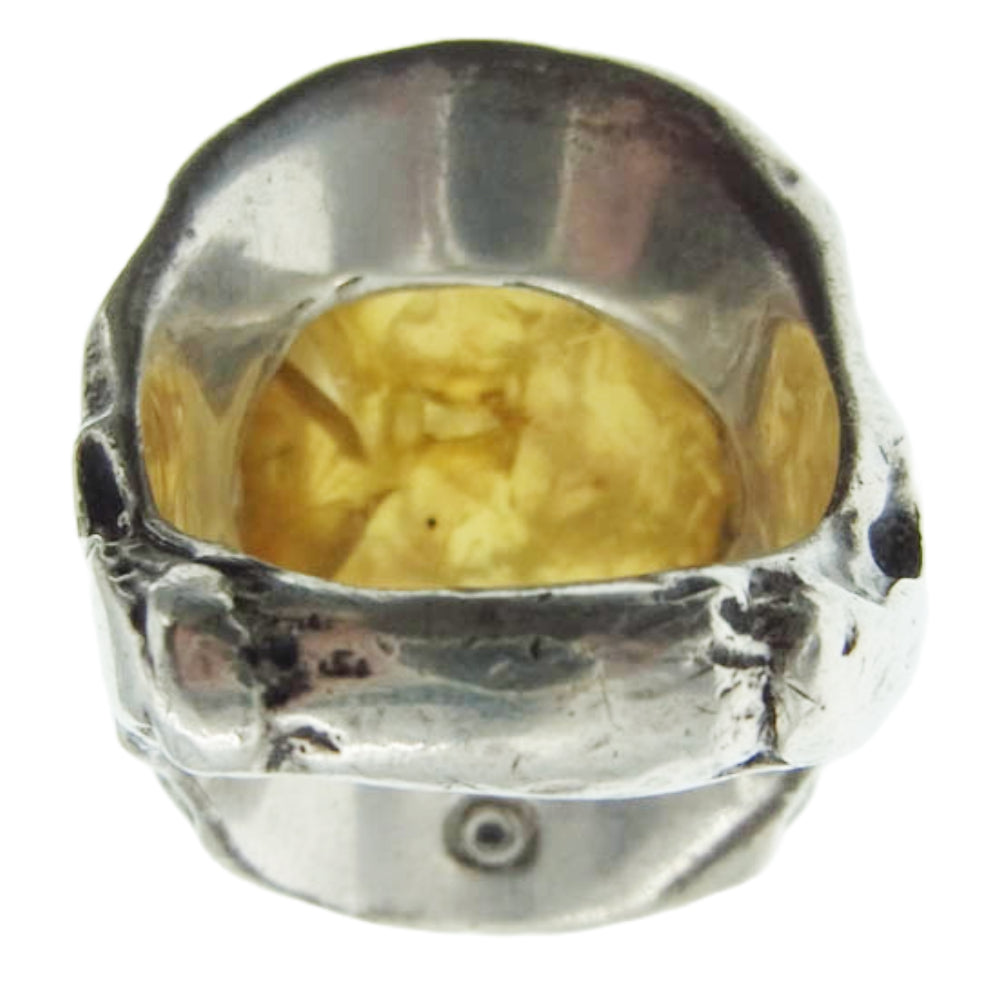 ALEX STREETER アレックスストリーター ANGEL HEART RING エンジェルハート リング イエロー イエロー系 シルバー系 10号【中古】