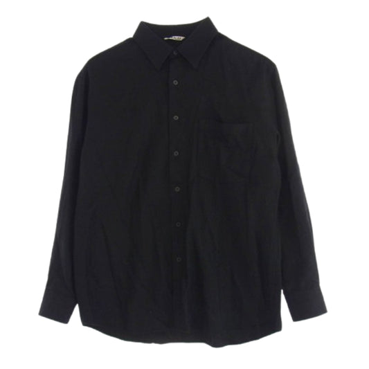 AURALEE オーラリー A23AS01OS SUPER LIGHT WOOL SHIRTS ウール シャツ 長袖 ブラック系 3【中古】