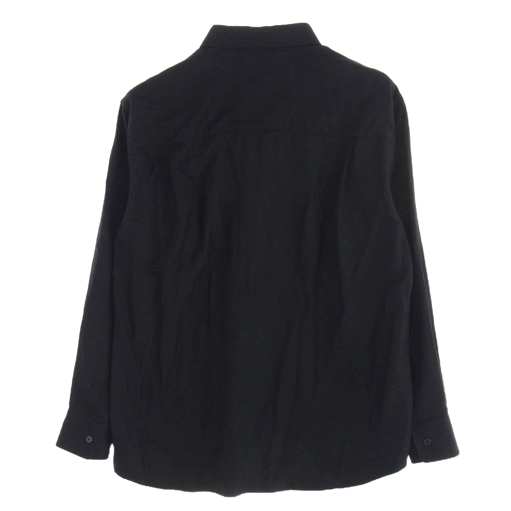 AURALEE オーラリー A23AS01OS SUPER LIGHT WOOL SHIRTS ウール シャツ 長袖 ブラック系 3【中古】