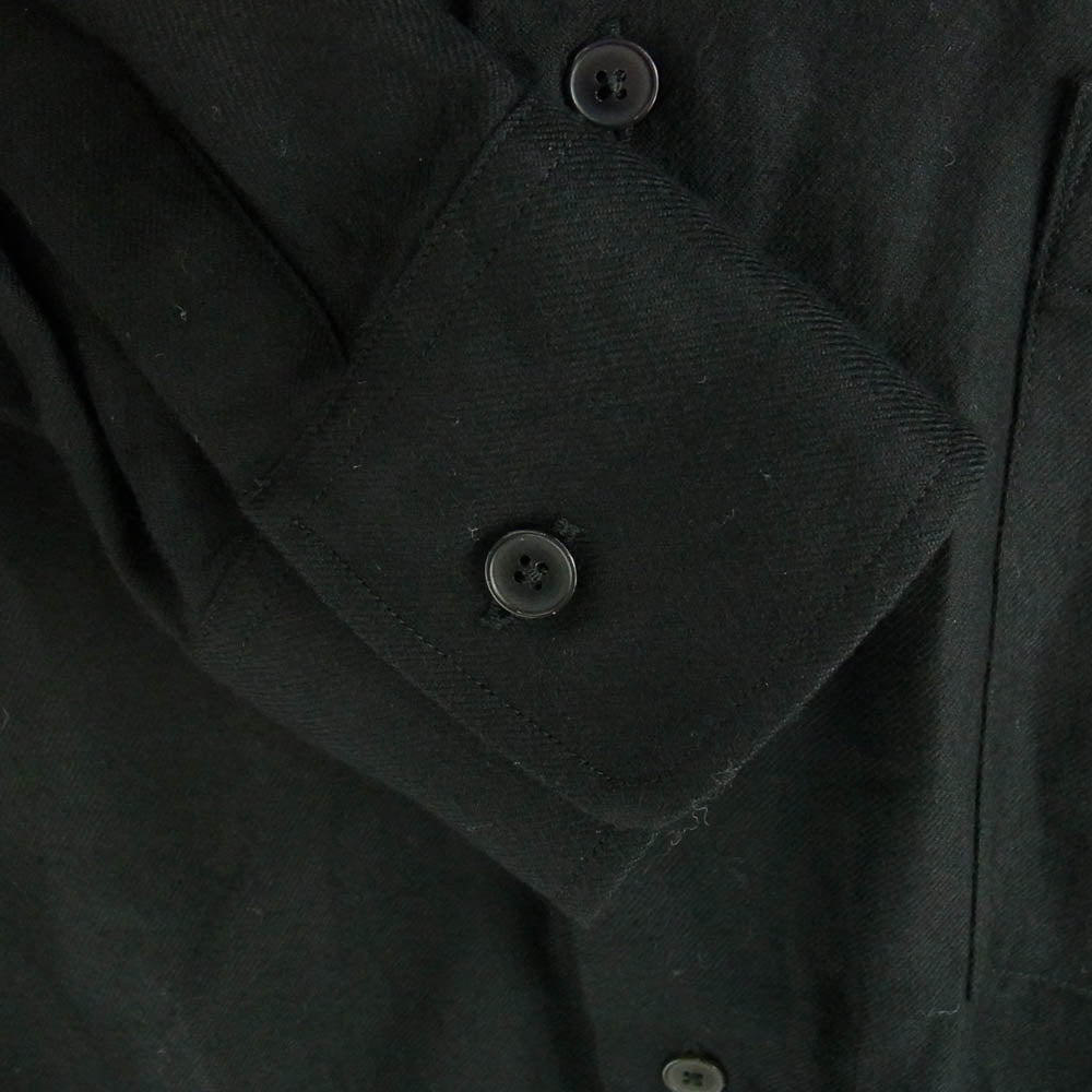 AURALEE オーラリー A23AS01OS SUPER LIGHT WOOL SHIRTS ウール シャツ 長袖 ブラック系 3【中古】
