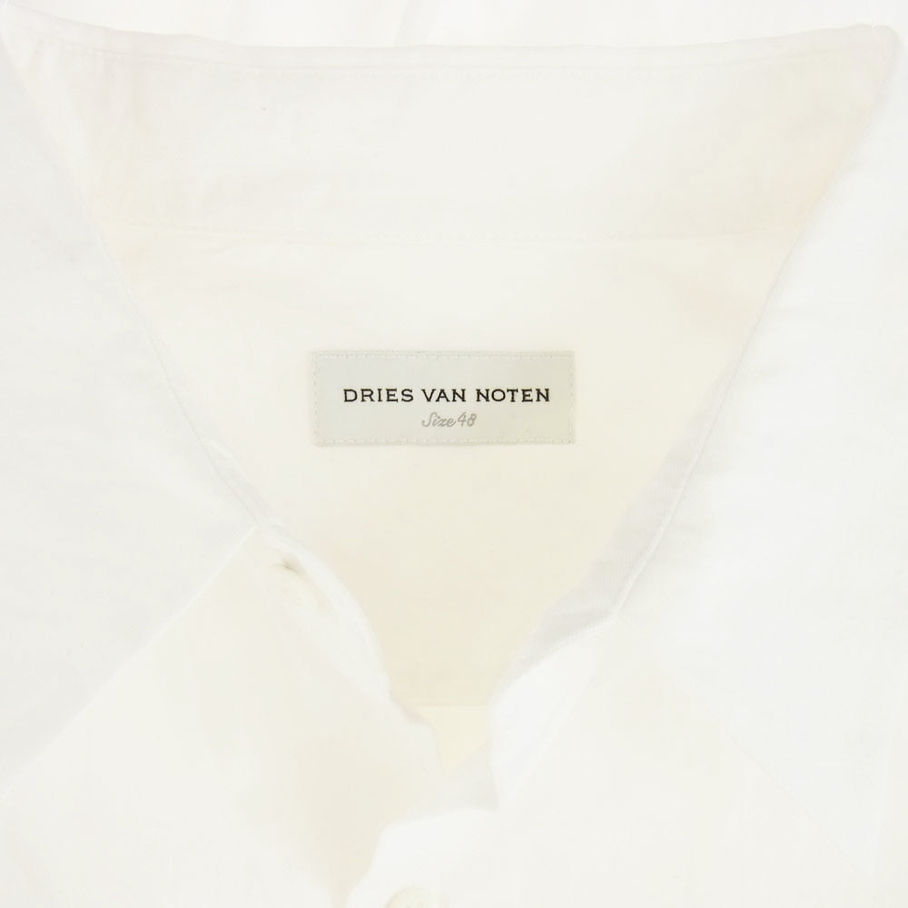 DRIES VAN NOTEN ドリスヴァンノッテン ピン ディテール コットン ドレス シャツ ホワイト系 48【中古】