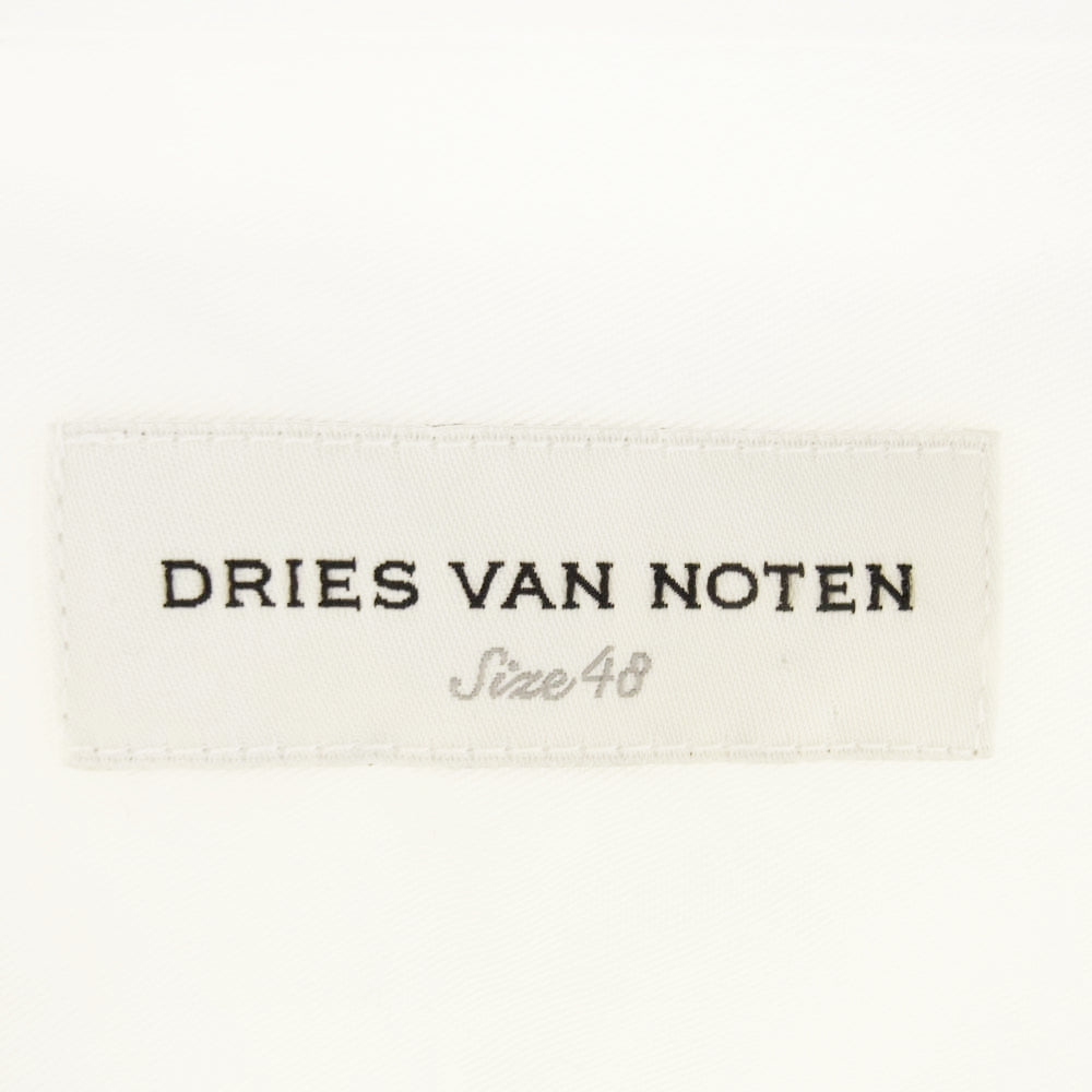 DRIES VAN NOTEN ドリスヴァンノッテン ピン ディテール コットン ドレス シャツ ホワイト系 48【中古】