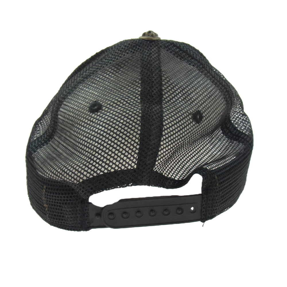 A&G エーアンドジー レザー クロスパッチ メッシュキャップ ブラック系【中古】