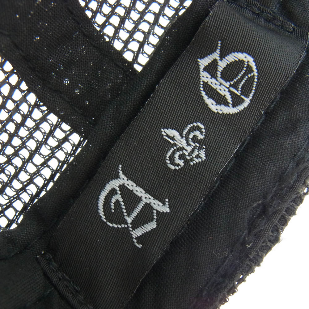A&G エーアンドジー レザー クロスパッチ メッシュキャップ ブラック系【中古】