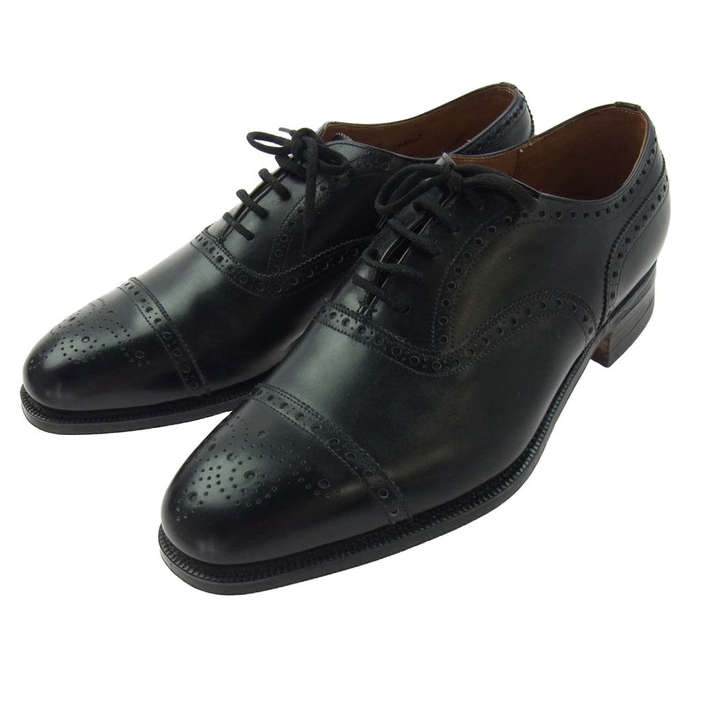 CHURCH'S チャーチ DIPLOMAT ディプロマット ウィングチップ ドレス レザー シューズ ブラック系 75【中古】