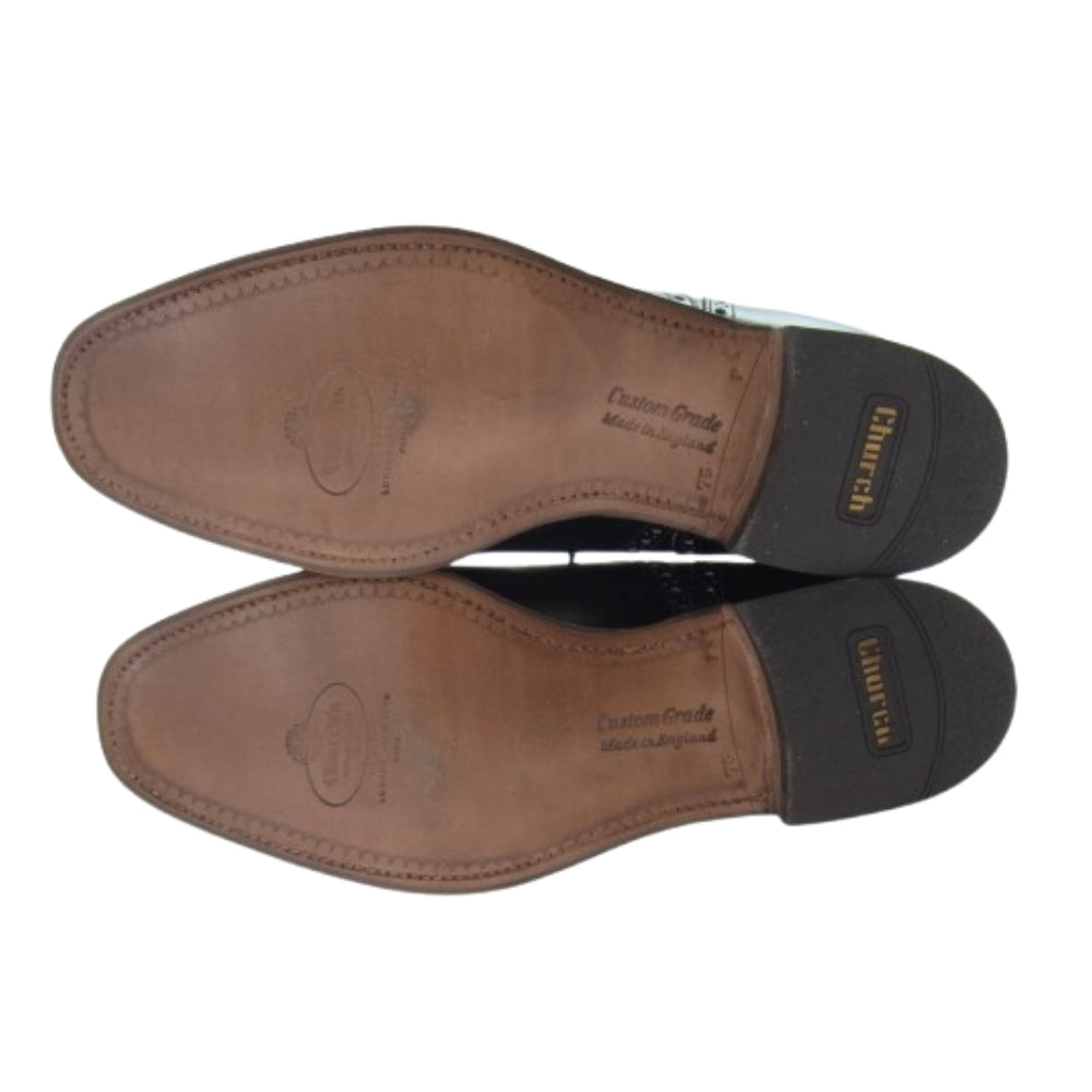 CHURCH'S チャーチ DIPLOMAT ディプロマット ウィングチップ ドレス レザー シューズ ブラック系 75【中古】