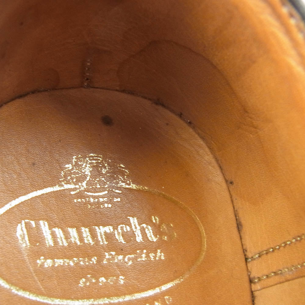 CHURCH'S チャーチ DIPLOMAT ディプロマット ウィングチップ ドレス レザー シューズ ブラック系 75【中古】