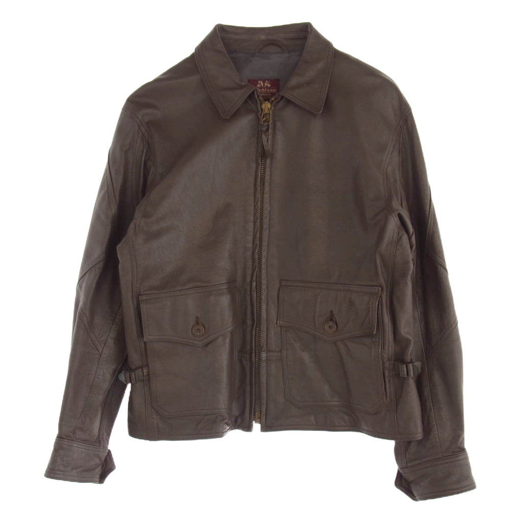 ウィリス アンド ガイガー G-8 LEATHER FLIGHT JACKET レザー フライト ジャケット ブラウン系 40【中古】