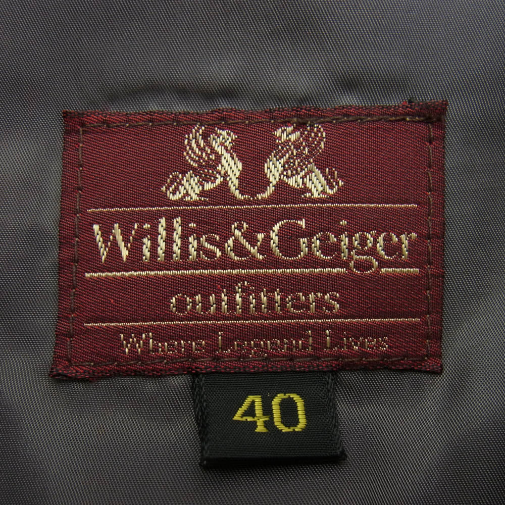 ウィリス アンド ガイガー G-8 LEATHER FLIGHT JACKET レザー フライト ジャケット ブラウン系 40【中古】